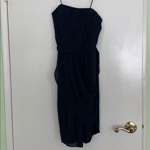 Ali Ro Strapless Chiffon Mini Dress